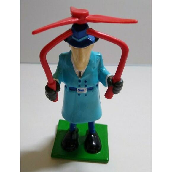 Inspector Gadget Whirlybird Toy Figure Cake Topper Plastic Flexible 1992 NOS - Picture 7 of 12